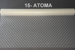 ATOMA - wzór "rybia łuska", matowa, szer. 3 cm, przerwa bezbarwna 0,5 cm