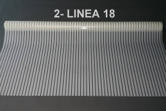 LINEA 18 - pasy białe 1,8 cm, przerwa bezbarwna 0,6 cm