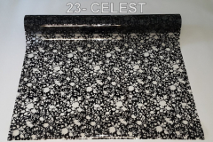 CELEST - bezbarwne kwiaty na czarnym tle