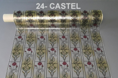CASTEL - bezbarwna matowa, motyw pnące wiaty, a'la witraż