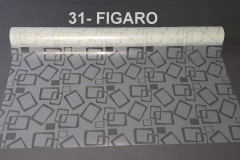 FIGARO - matowa, nieregularne bezbarwne obrysy prostokątów